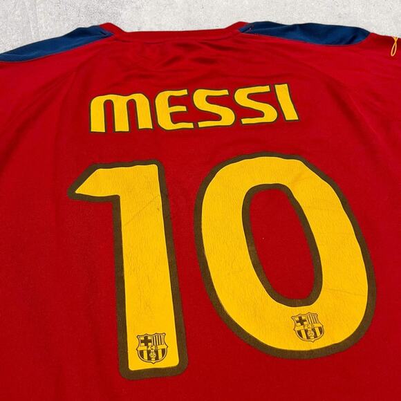 ★ FC Barcelona FCB Rhinox Lionel Messi  Signature Red Soccer Jersey ★ - Picture 3 of 7